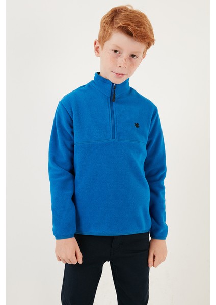 Yumuşak Dokulu Fermuarlı Dik Yaka Şardonlu Kışlık Polar Unisex Çocuk Polar 5905002 modelleri
