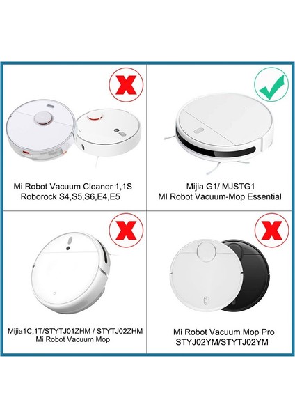 Xiaomi Essential Vacuum Mop (Mjstg1) Yan Fırça 2'li modelleri