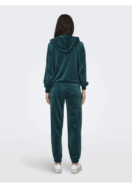 Kadın Kadife Kapüşonlu Sweatshirt - 15299670 fırsatları