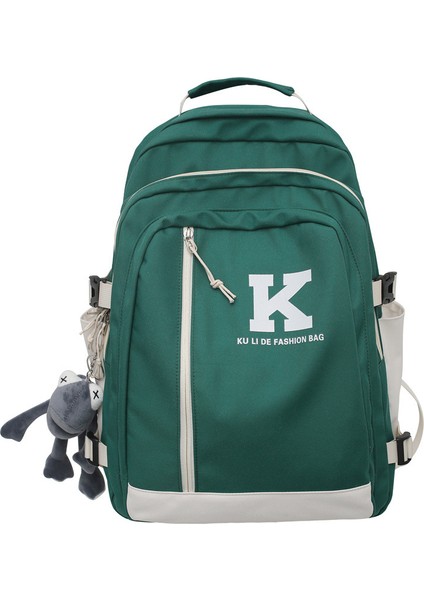 Okul Çantası Kadın Kore Versiyonu Lise Üniversite Öğrencisi Basit Büyük Kapasiteli Iş Kıyafeti Sırt Çantası Eğlence Seyahat Bilgisayar Sırt Çantası (Yurt Dışından)