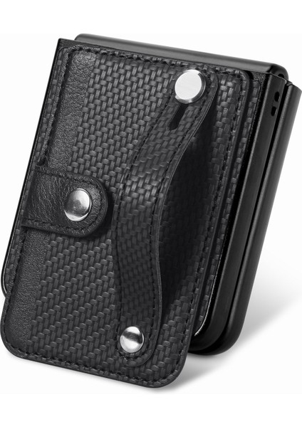 Samsung Galaxy Z Flip5 Siyah Için Bileklik Cüzdan Geri Telefon Kılıfı (Yurt Dışından) modelleri