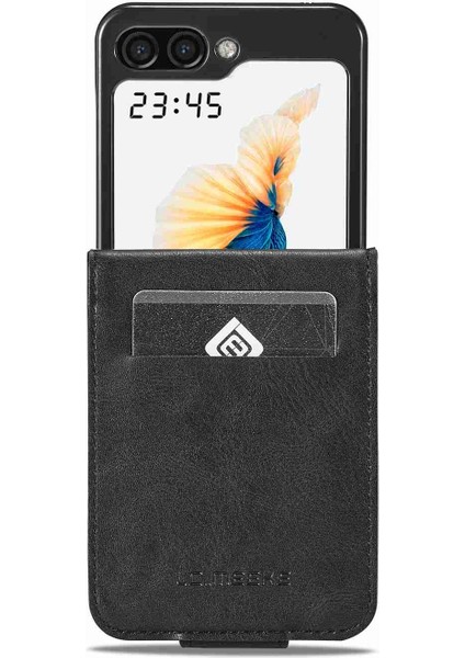 Samsung Galaxy Z Flip5 Siyah Için Rfıd Deri Telefon Kılıfı (Yurt Dışından) fırsatları