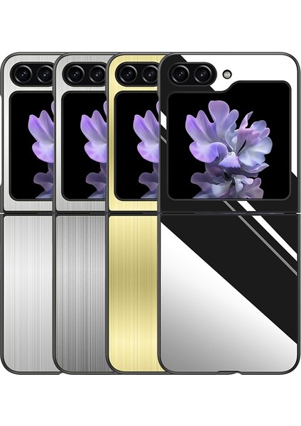 Samsung Galaxy Z Flip5 Altın Için Paslanmaz Çelik Telefon Kılıfı (Yurt Dışından) fırsatları