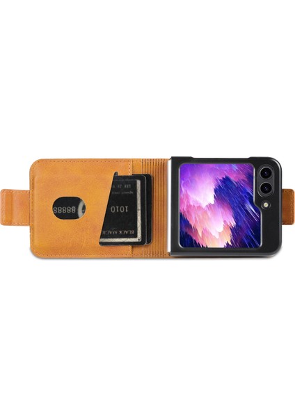 Samsung Galaxy Z Flip5 5g Açık Kahverengi Için Azns Buzağı Doku Kılıfı (Yurt Dışından) modelleri