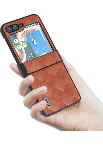 Samsung Galaxy Z Flip5 Brown Için Abeel Weave Ekose Telefon Kılıfı (Yurt Dışından) fırsatları