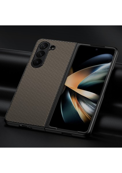 Samsung Galaxy Z Fold5 Altın Için Karbon Fiber Telefon Kılıfı (Yurt Dışından) modelleri