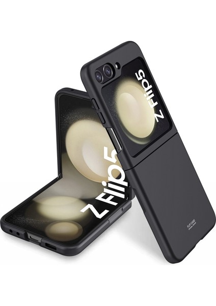 Samsung Galaxy Z Flip5 Siyah Için Cilt Hisset Pc Telefon Kılıfı (Yurt Dışından)