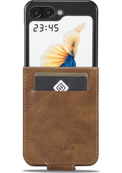 Samsung Galaxy Z Flip5 Brown Için Rfıd Deri Telefon Kılıfı (Yurt Dışından) fırsatları