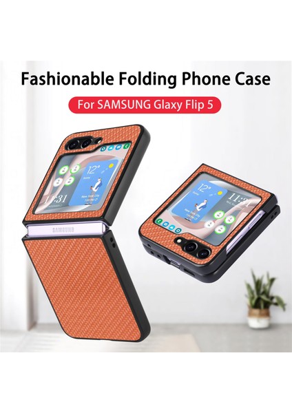 Karbon Fiber Samsung Galaxy Z Flip5 Için Telefon Kılıfı (Yurt Dışından) modelleri