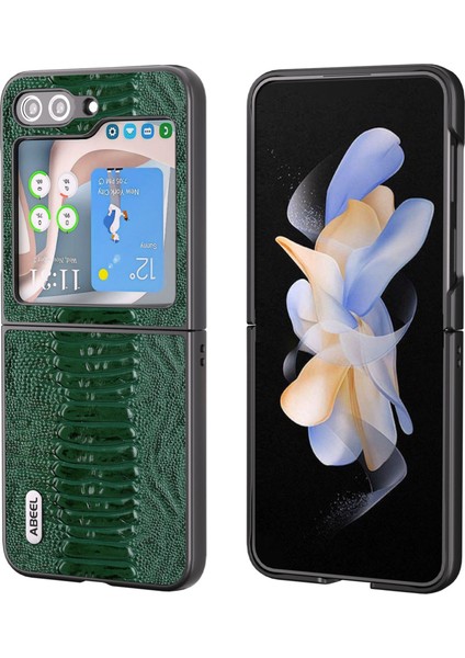 Abeel Weilai Serisi Samsung Galaxy Z Flip5 Green Için Telefon Kılıfı (Yurt Dışından)