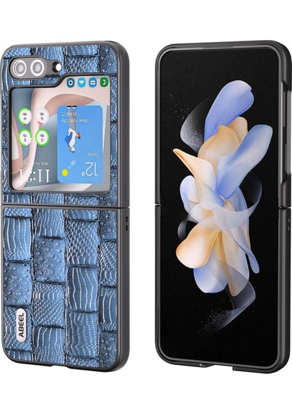 Abeel Mahjong Doku Serisi Samsung Galaxy Z Flip5 Mavi Için (Yurt Dışından)