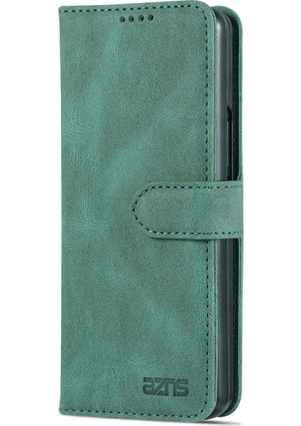 Azns Samsung Galaxy Z Fold5 Yeşil Için Cilt Pu+Tpu Kasası (Yurt Dışından)