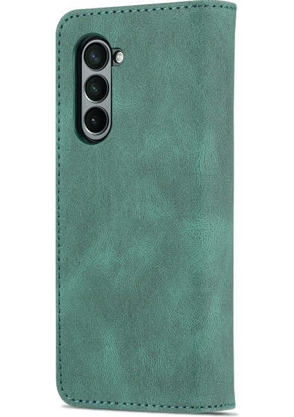 Azns Samsung Galaxy Z Fold5 Yeşil Için Cilt Pu+Tpu Kasası (Yurt Dışından)