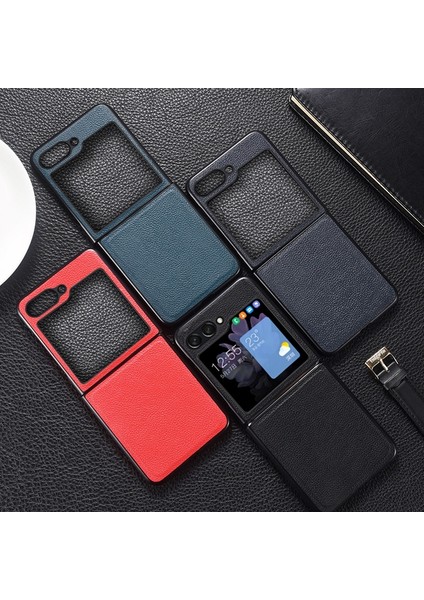 Samsung Galaxy Z Flip5 Kırmızı Için Orijinal Deri Telefon Kılıfı (Yurt Dışından) fiyatları