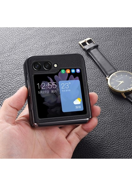 Samsung Galaxy Z Flip5 Kırmızı Için Orijinal Deri Telefon Kılıfı (Yurt Dışından) modelleri