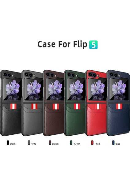Samsung Galaxy Z Flip5 5g Siyah Için Litchi Doku Telefon Kılıfı (Yurt Dışından) fırsatları