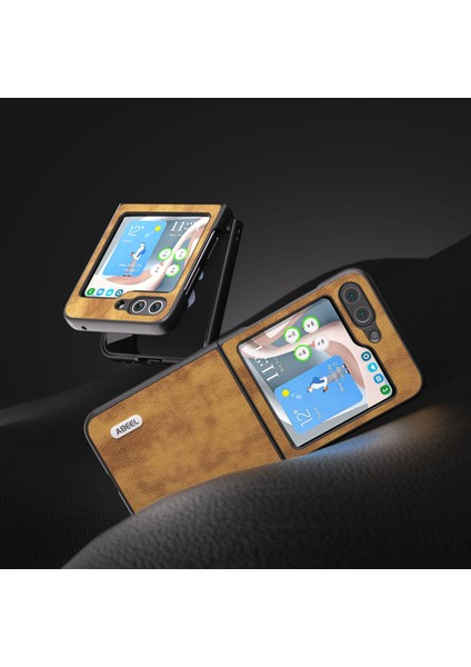 Abeel Retro Litchi Samsung Galaxy Z Flip5 Brown Için Doku Kılıfı (Yurt Dışından) fiyatları
