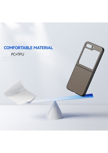 Samsung Galaxy Z Flip5 Siyah Için Karbon Fiber Telefon Kılıfı (Yurt Dışından) fırsatları