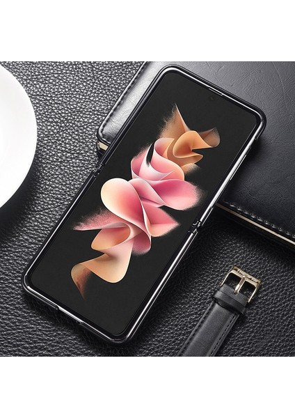 Samsung Galaxy Z Flip5 Siyah Için Orijinal Deri Telefon Kılıfı (Yurt Dışından) fırsatları