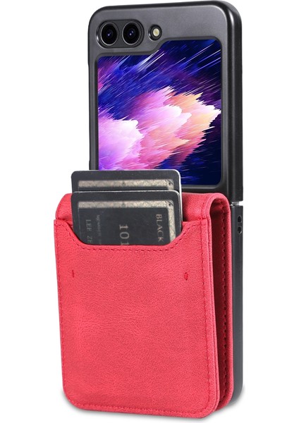 Azns Samsung Galaxy Z Flip5 Kırmızı Için Cilt Pu+Tpu Kasası (Yurt Dışından) fırsatları