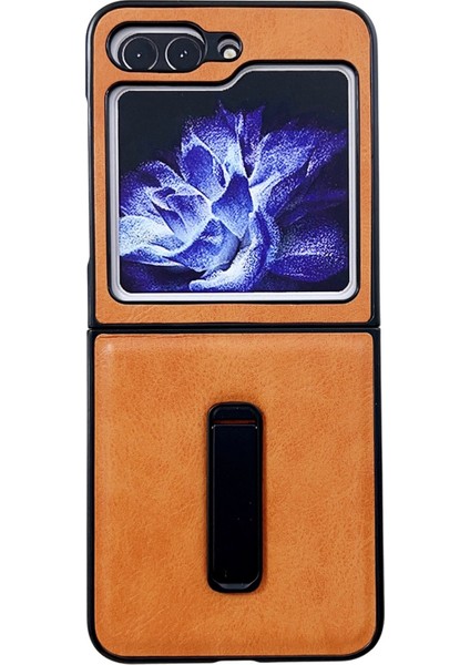 Samsung Galaxy Z Flip5 Için Çılgın At Doku Tutucu Kılıf (Yurt Dışından)