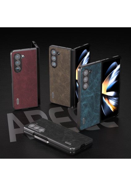 Abeel Dream Litchi Doku Kılıfı Samsung Galaxy Z Fold5 Siyah (Yurt Dışından)