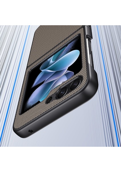 Samsung Galaxy Z Flip5 Siyah Mavi Için Karbon Fiber Telefon Kılıfı (Yurt Dışından) modelleri