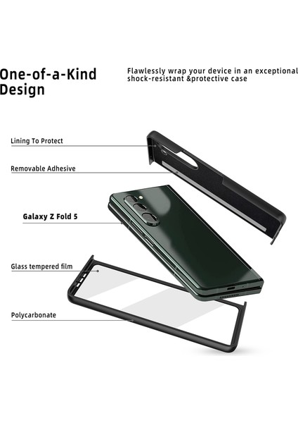 Samsung Galaxy Z Fold5 5g Yeşil Için Litchi Doku Telefon Kılıfı (Yurt Dışından) fiyatları