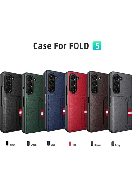 Samsung Galaxy Z Fold5 5g Yeşil Için Litchi Doku Telefon Kılıfı (Yurt Dışından) fırsatları