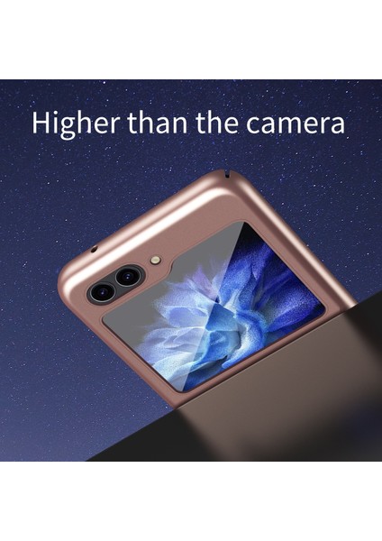 Samsung Galaxy Z Flip5 Mor Için Cilt Hisset Pc Kılıfı (Yurt Dışından)