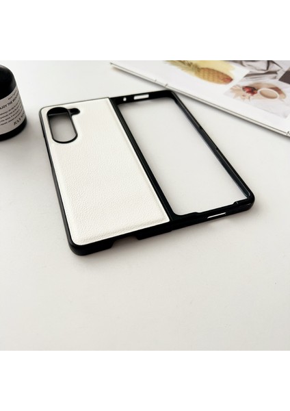 Samsung Galaxy Z Fold5 Mavi Için Litchi Doku Pc +Tpu Kılıfı (Yurt Dışından) modelleri