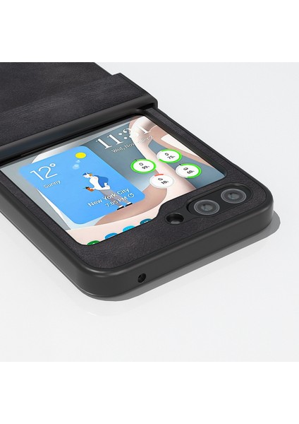 Samsung Galaxy Z Flip5 Siyah Için Abeel Cowhide Doku Kılıfı (Yurt Dışından) fırsatları