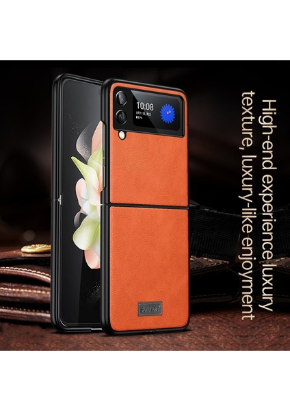 Samsung Galaxy Z Flip4 Kahverengi Için Sulada Tpu + Deri Kasa (Yurt Dışından) fiyatları
