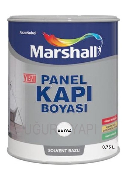 Solvent (Tiner) Bazlı Sentetik Amerikan Panel Kapı Boyası 0,75 Lt - Beyaz