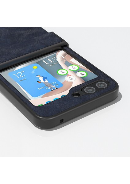 Samsung Galaxy Z Flip5 Mavi Için Abeel Cowhide Doku Kılıfı (Yurt Dışından) fırsatları