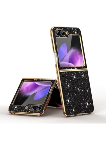 Samsung Galaxy Z Flip5 Siyah Için Electleplat Glittery Telefon Kılıfı (Yurt Dışından)