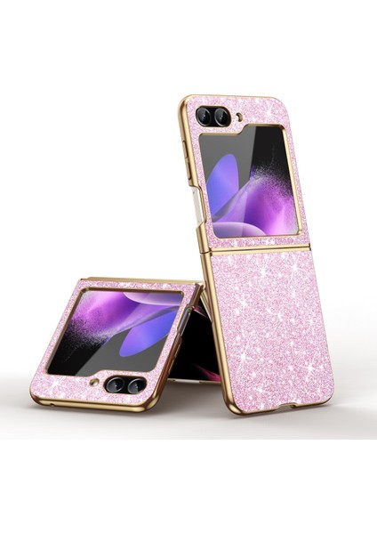 Samsung Galaxy Z Flip5 Pink Için Electleplat Glittery Telefon Kılıfı (Yurt Dışından)