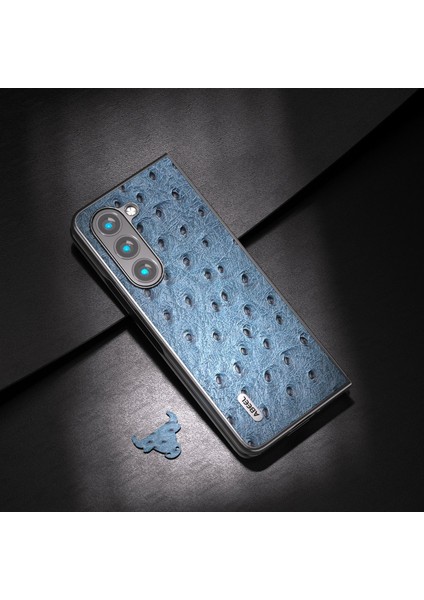 Samsung Galaxy Z Fold5 Mavi Için Abeeel Yüksek Yokucu Doku Kılıfı (Yurt Dışından)
