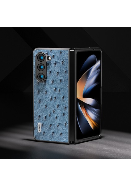 Samsung Galaxy Z Fold5 Mavi Için Abeeel Yüksek Yokucu Doku Kılıfı (Yurt Dışından)