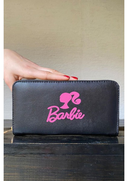 Tek Fermuarlı 3 Gözlü Günlük Kullanıma Uygun Kadın Barbie Büyük Boy Cüzdan Kadın Cüzdan