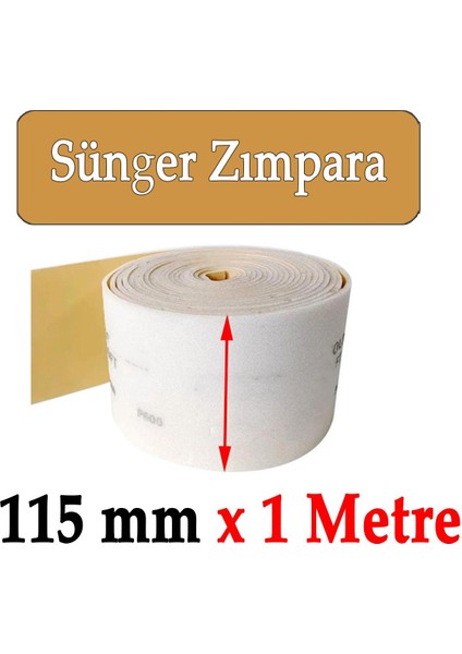 Ahşap Sünger Zımpara Kağıdı Mutfak Banyo Bulaşık Süngeri Bant Kağıt Süngerli Zımpara 1 Metre 180 Kum