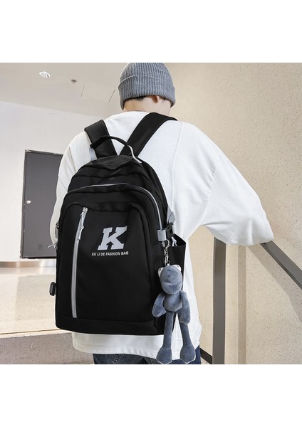 Okul Çantası Kadın Kore Versiyonu Lise Üniversite Öğrencisi Basit Büyük Kapasiteli Iş Kıyafeti Sırt Çantası Eğlence Seyahat Bilgisayar Sırt Çantası (Yurt Dışından) fiyatları