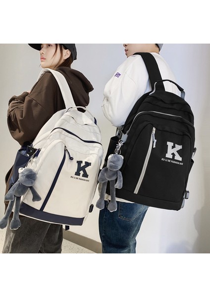 Okul Çantası Kadın Kore Versiyonu Lise Üniversite Öğrencisi Basit Büyük Kapasiteli Iş Kıyafeti Sırt Çantası Eğlence Seyahat Bilgisayar Sırt Çantası (Yurt Dışından) fırsatları