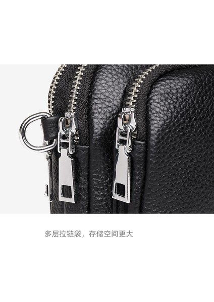 Hakiki Deri Basit Kadın Ilk Katman Inek Derisi Küçük Yuvarlak Çanta Çok Katmanlı Yumuşak Deri Çanta 2023 Yeni Omuz Crossbody Çanta (Yurt Dışından) fiyatları