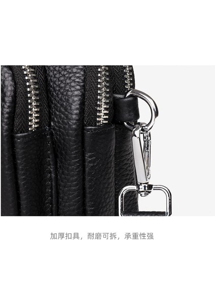 Hakiki Deri Basit Kadın Ilk Katman Inek Derisi Küçük Yuvarlak Çanta Çok Katmanlı Yumuşak Deri Çanta 2023 Yeni Omuz Crossbody Çanta (Yurt Dışından) modelleri