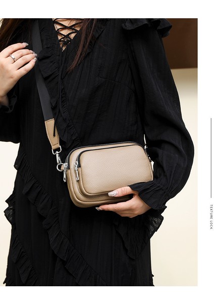 Hakiki Deri Basit Kadın Ilk Katman Inek Derisi Küçük Yuvarlak Çanta Çok Katmanlı Yumuşak Deri Çanta 2023 Yeni Omuz Crossbody Çanta (Yurt Dışından) fiyatları