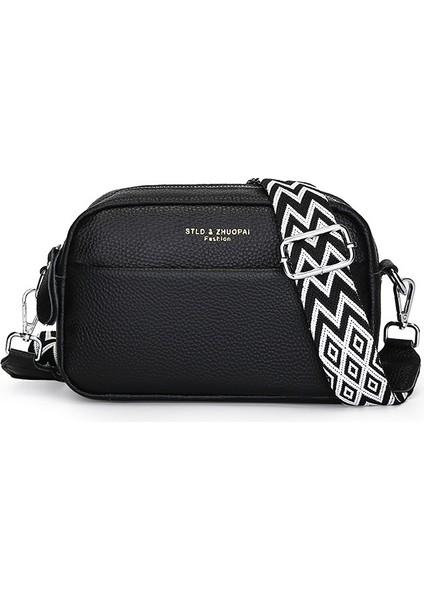 Hakiki Deri Kadın Çantası 2023 Yeni Moda Moda Basit Tek Omuz Crossbody Çanta Ilk Katman Inek Derisi Küçük Kare Çanta (Yurt Dışından)