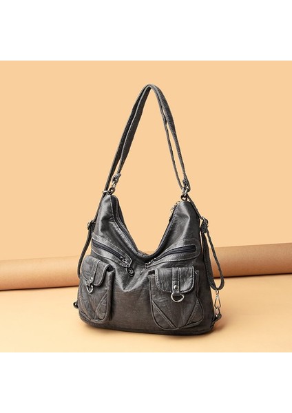 2023 Omuz Çantası Kadın Yeni Orta Yaşlı Bayan Crossbody Çanta Kadın Yumuşak Deri Omuz Çantası Basit Çapraz Çantası (Yurt Dışından) fiyatları