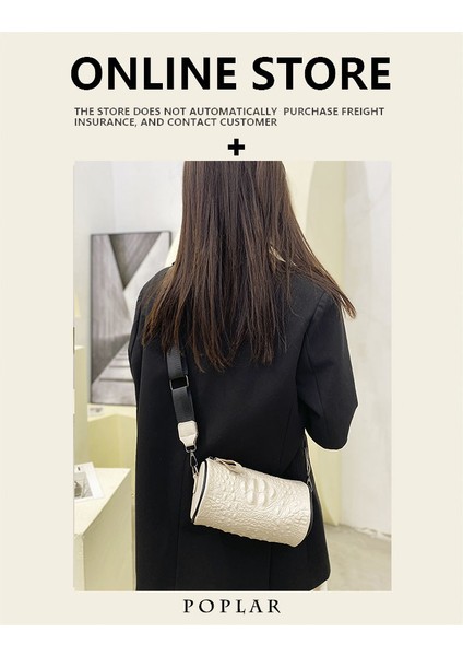 Hakiki Deri Kadın Çantası Ilk Katman Inek Derisi Omuz Crossbody Çanta 2023 Yeni Moda Timsah Desen Küçük Kare Çanta Geniş Omuz Askısı (Yurt Dışından) modelleri