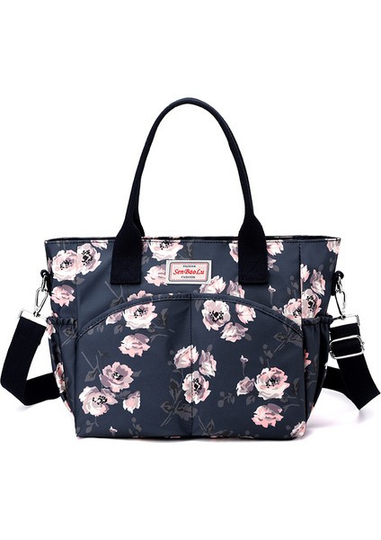 Bayan Omuz Çantası 2023 Yeni Kadın Çantası Büyük Kapasiteli Çapraz Çantası Moda Kadın Baskılı El Çantası Orta Yaşlı Anne Çantası (Yurt Dışından)